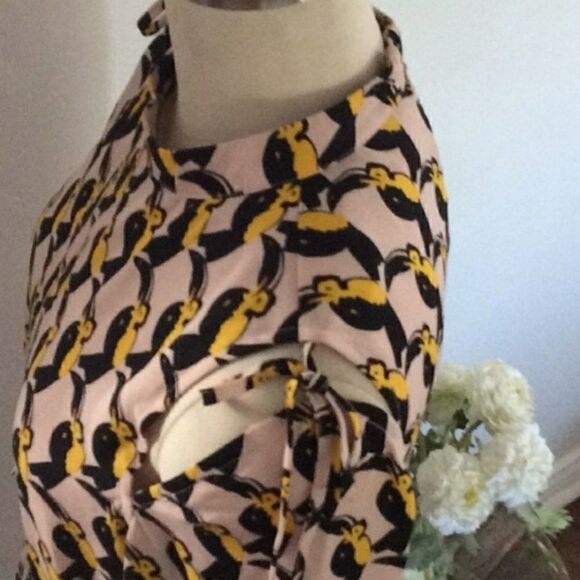 Avec Les Filles Anthropology Toucan Bird Dress - Picture 5 of 11